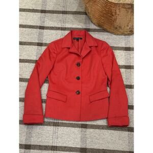 Lafayette 148 Loro Piana Angora Wool Red Jacket Blazer Women’s 4